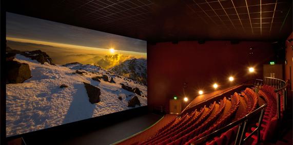 Rheged auditorium with cinema screen and tiered seating